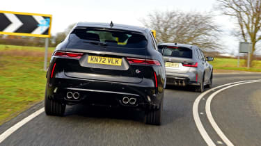 BMW M3 Touring and Jaguar F-Pace SVR - rear cornering